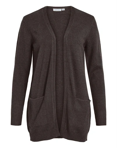 Vila - VIRil Open Strik Cardigan - Coffee Bean 